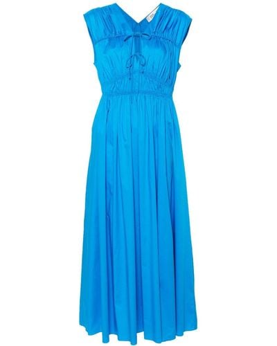 Diane von Furstenberg Gillian Poplin Maxi Dress - Blue
