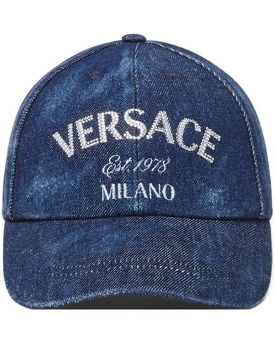 Versace Jeans-Baseballkappe mit Logo-Verzierung - Blau