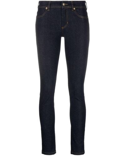 Versace Jeans Couture Halbhohe Skinny-Jeans - Blau