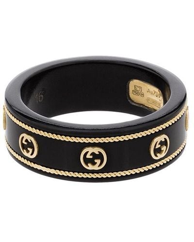 Gucci 18kt Geelgouden Ring - Zwart