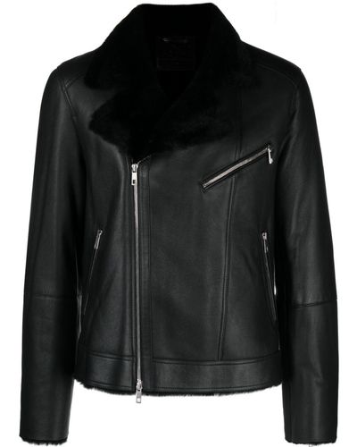 DESA NINETEENSEVENTYTWO Reversible Zip-up Leather Jacket - Black