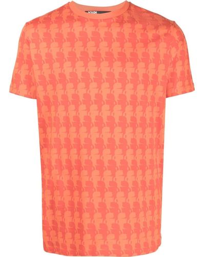 Karl Lagerfeld ラウンドネック Tシャツ - オレンジ