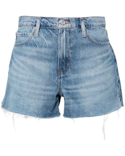 FRAME Vintage Raw-cut Denim Shorts - Blue