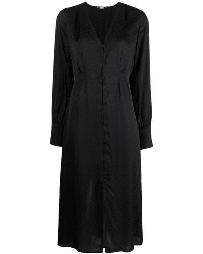 Karl Lagerfeld Logo-print Shirt Dress - Black