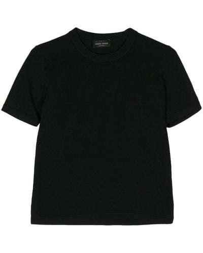 Roberto Collina Crew-neck Knitted T-shirt - Black