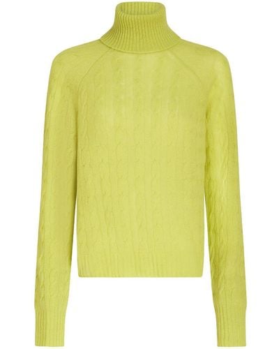 Etro Cable-knit Cashmere Jumper - Yellow