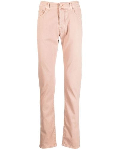 Jacob Cohen Slim-Fit-Jeans mit Schaldetail - Pink