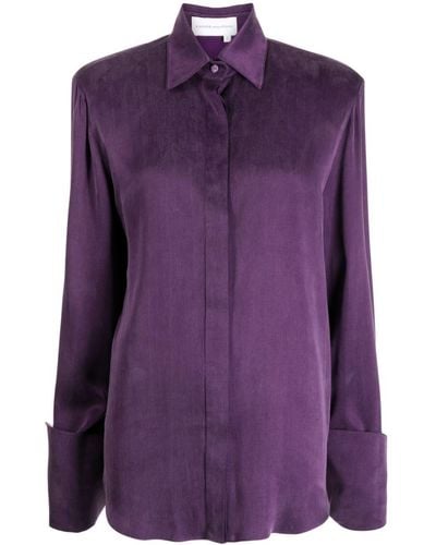 Aleksandre Akhalkatsishvili Padded Long-sleeve Shirt - Purple
