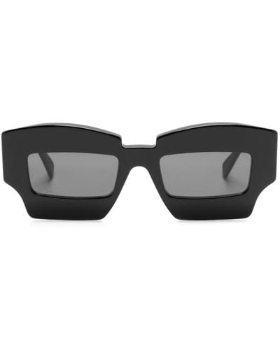 Kuboraum X6 Geometric-frame Tinted Sunglasses - Black