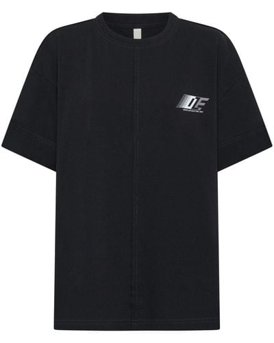 Dion Lee Logo-print Organic-cotton T-shirt - Black