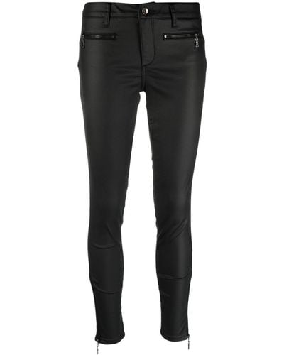 Liu Jo Faux-leather Skinny Trousers - Black