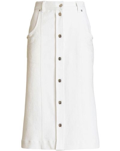 Etro Paisley-pattern Midi Skirt - White