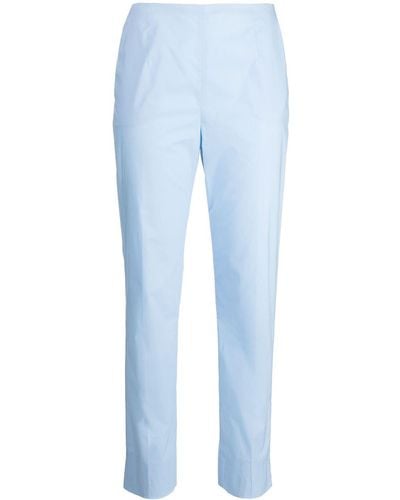 Paule Ka Straight-leg Zipped Cotton Trousers - Blue