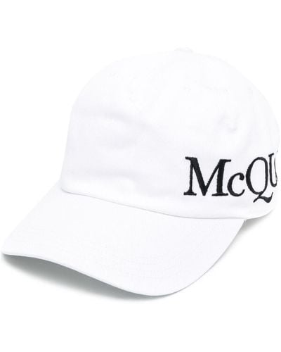 Alexander McQueen Honkbalpet Met Geborduurd Logo - Wit