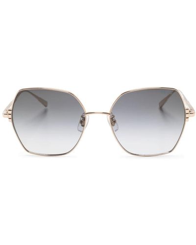 Chopard Sonnenbrille mit eckigem Gestell - Grau