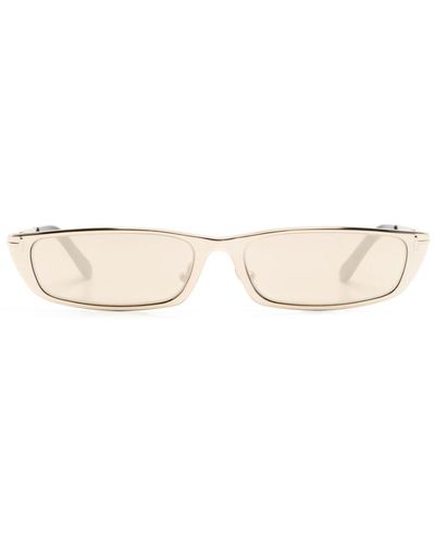 Tom Ford Everett Square Mirrored Sunglasses - White