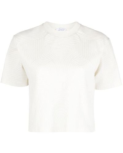 Off-White c/o Virgil Abloh Camiseta con motivo en relieve - Blanco