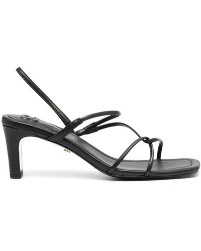 Sandro Open-toe Heeled Sandals - Metallic