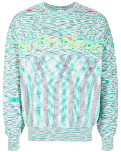 Aries Sweater Met Tekst - Groen
