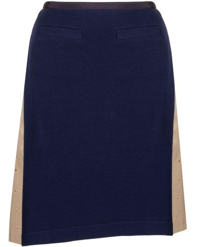 Sacai Technical Jersey Flared Skirt - Blue