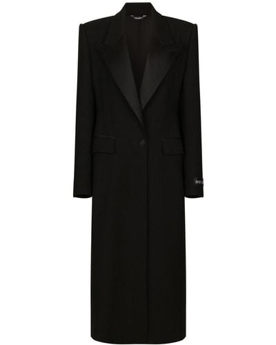 Dolce & Gabbana ピークドラペル シングルコート - ブラック