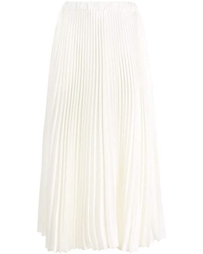 Jil Sander Jupe mi-longue à design plissé - Blanc