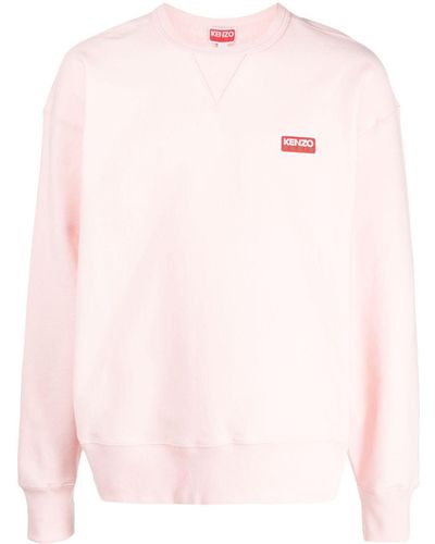 KENZO Sweatshirt mit Logo-Print - Pink