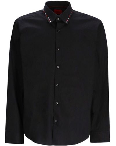 HUGO Ermo Studded Shirt - Black