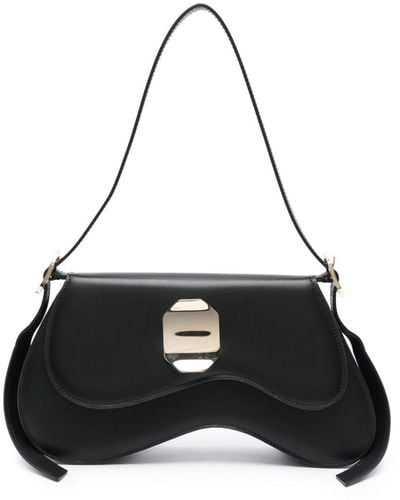 Malone Souliers Divine Asymmetric Leather Bag - Black