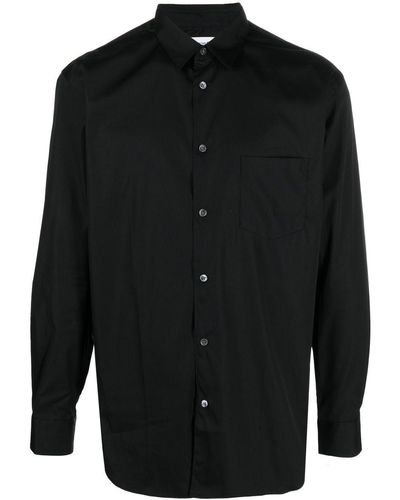 Comme des Garçons Button-up Cotton Shirt - Black