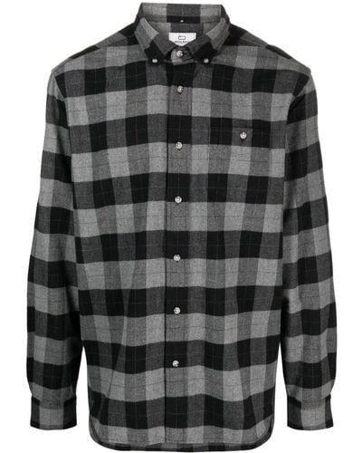 Woolrich Traditional Flannel Cotton Shirt - Grey