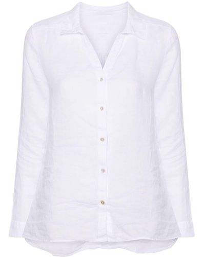 120% Lino Hemd aus Leinen - Weiß