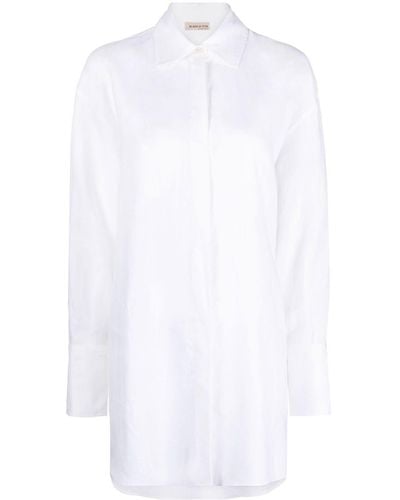 Blanca Vita Robe-chemise à coupe oversize - Blanc