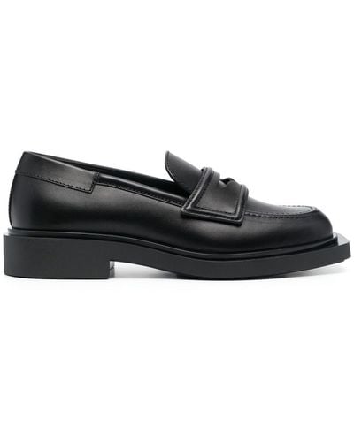 3Juin Tonal Leather Loafers - Black