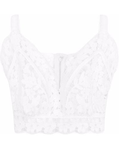 Dolce & Gabbana Broderie Anglaise Top - Wit