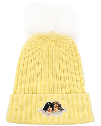 Fiorucci Icon Angels Ribbed-knit Beanie - Yellow