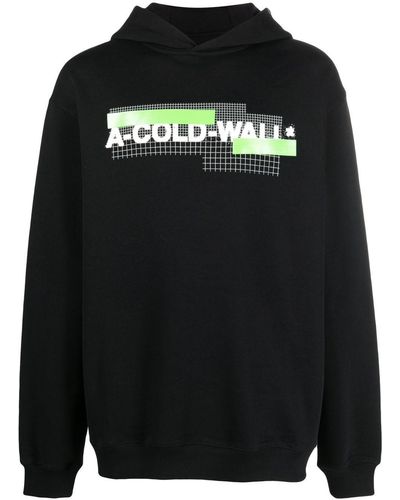 A_COLD_WALL* Logo-print Cotton Hoodie - Black