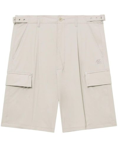 Izzue Logo-embroidered Cargo Shorts - Natural