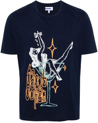 Jacob Cohen T-Shirt mit grafischem Print - Blau