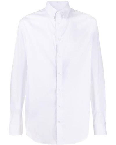 Giorgio Armani Overhemd Met Gewelfde Afwerking - Wit