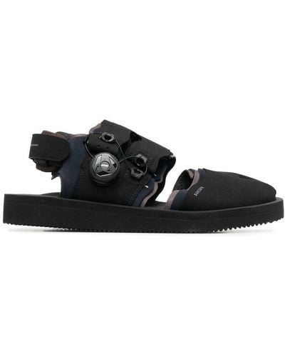 Suicoke Touch-strap Tabi Flat Sandals - Black