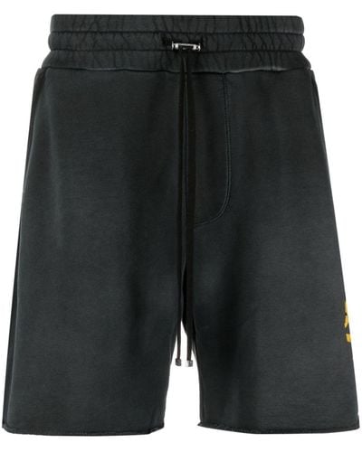 Amiri Logo-print Cotton Shorts - Black