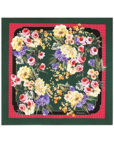 Dolce & Gabbana Garden- Twill Scarf (90 X 90) - Multicolour