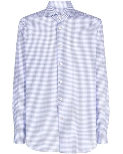 Kiton Checked Cotton Shirt - Blue