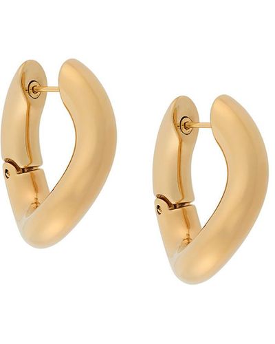 Balenciaga Loop Earrings - White