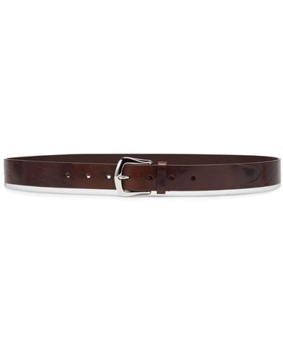 Brunello Cucinelli Thin Leather Belt - Brown