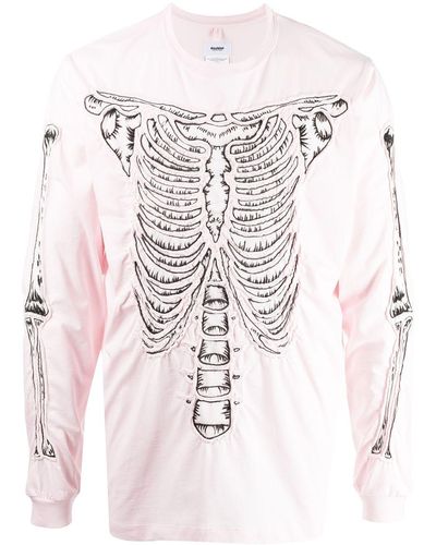 Doublet Langarmshirt mit Skelett-Print - Pink