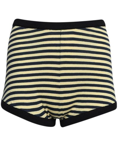 Alexandra Golovanoff Cutie Stripes Shorts - Black