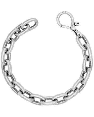 John Varvatos Oval-link sterling-silver bracelet - Métallisé