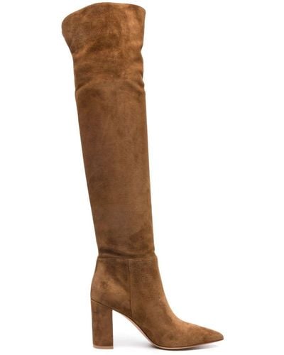 Gianvito Rossi Piper 90mm Suede Knee-high Boots - Brown